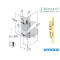SERRATURA MAGNETICA E 50 E40 B-EVO BONAITI OTTONE FORO CHIAVE 48E403501E