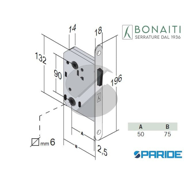 SERRATURA MAGNETICA E 50 WC B-TWIN 351 BONAITI CRO...