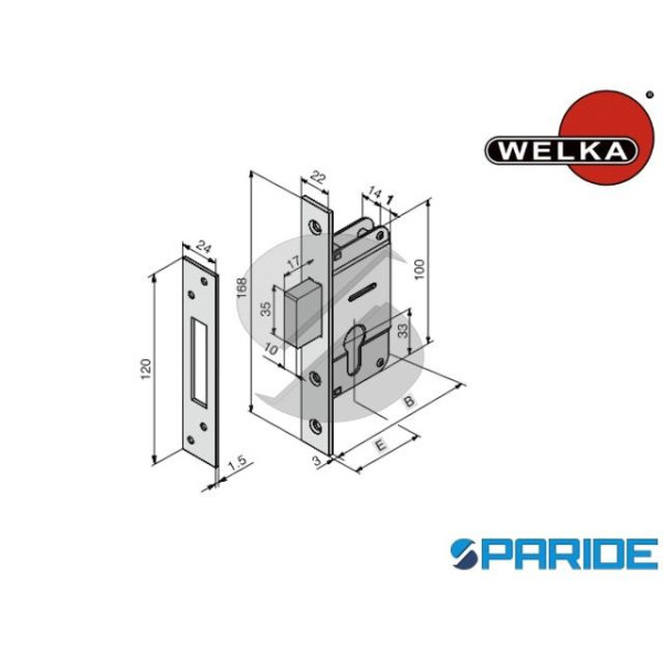 SERRATURA MONTANTE E 25 10925010 WELKA