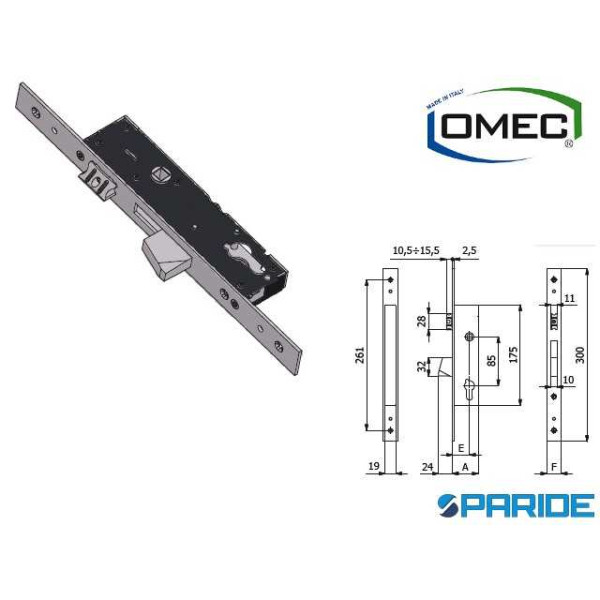 SERRATURA MONTANTE E 25 1400 OMEC 14002525