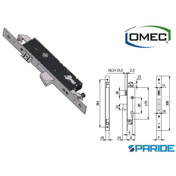 SERRATURA MONTANTE E 25 1460 OMEC