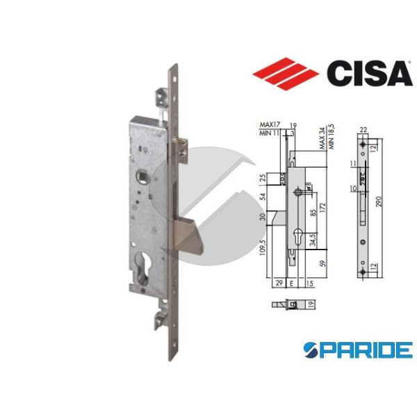 SERRATURA MONTANTE E 25 46225 CISA INFILARE