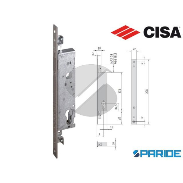 SERRATURA MONTANTE E 25 46270 CISA INFILARE