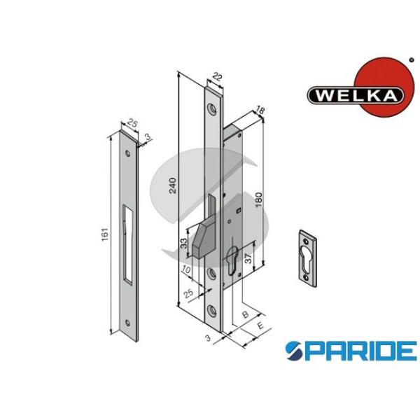 SERRATURA MONTANTE E 30 15730100 WELKA