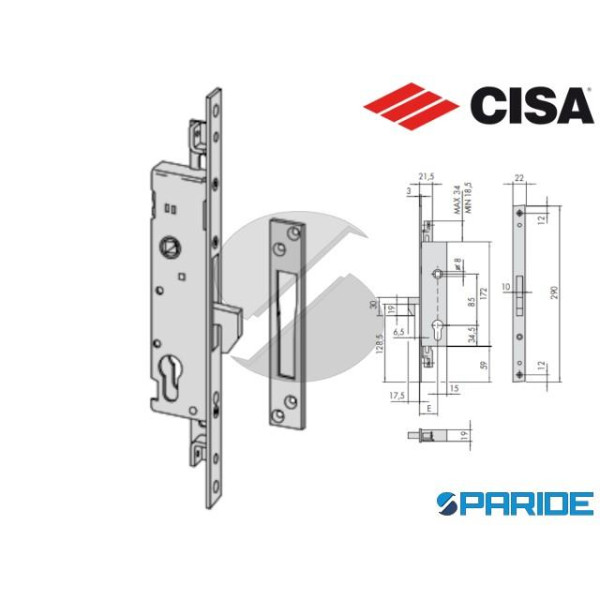 SERRATURA MONTANTE E 35 46265 CISA INFILARE