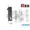 SERRATURA MONTANTE E 36 741N ISEO CROMO B QUADRO SCROCCO+CATENACCIO 741N353