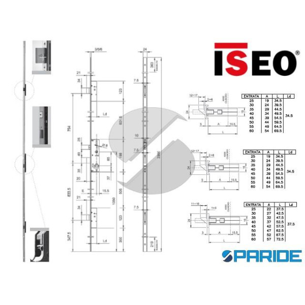 SERRATURA MULTIPUNTO E 35 PERFORMA 72355513528 ISE...