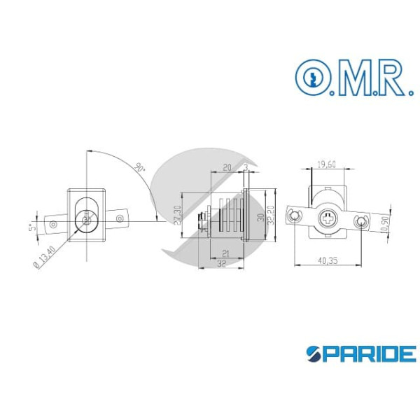SERRATURA OVALE BILANCINO 220315 PULSANTE 2 ESTRAZIONI NERA OMR