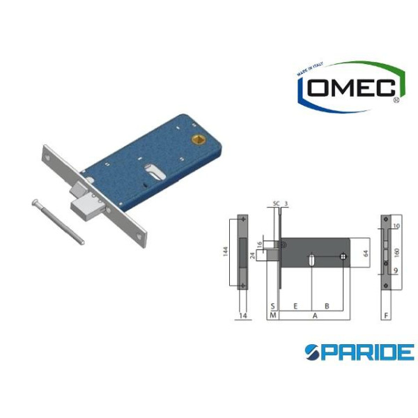 SERRATURA PER FASCE E 60 382 OMEC