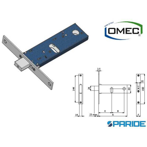 SERRATURA PER FASCE E 60 391 OMEC