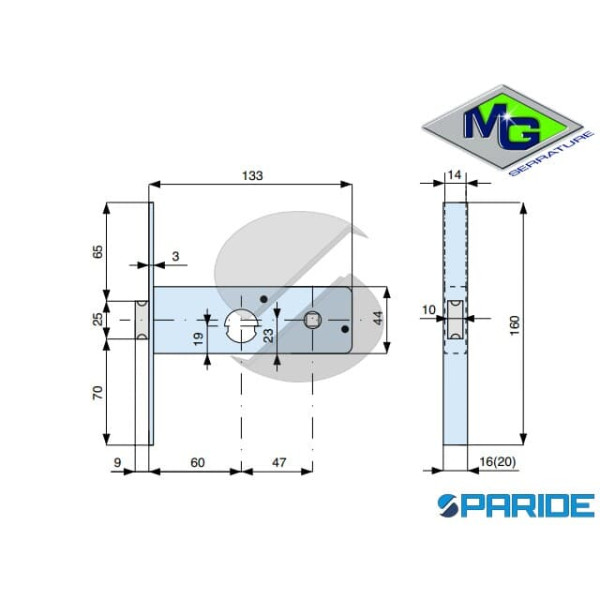 SERRATURA PER FASCE E 60 801601000 MG