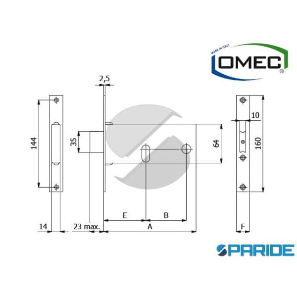 SERRATURA PER FASCE E 70 781 OMEC