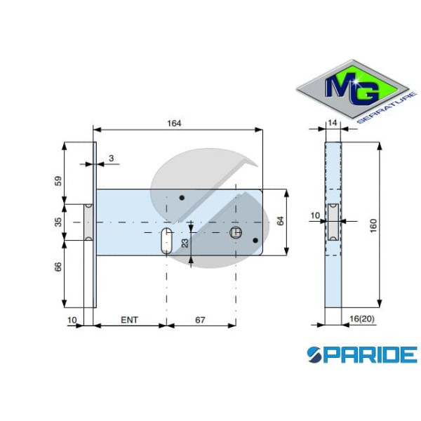 SERRATURA PER FASCE E 70 806701000 MG
