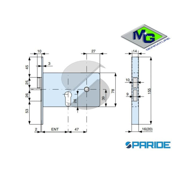 SERRATURA PER FASCE E 70 812702000 MG