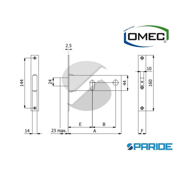 SERRATURA PER FASCE E 80 891 OMEC