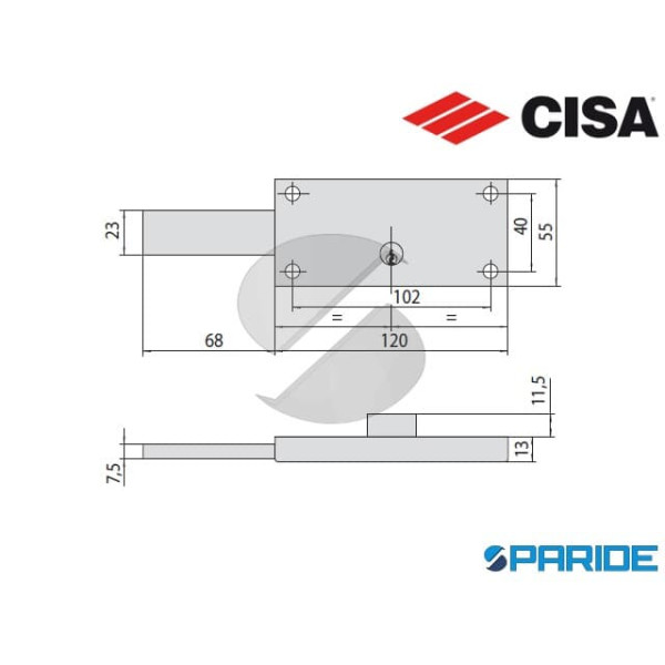 SERRATURA PER SERRANDE SX LATERALE 41110 CISA