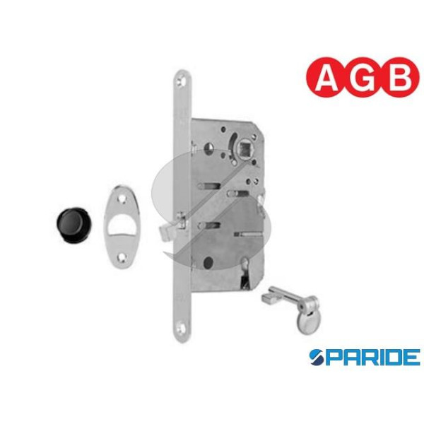 SERRATURA SCIVOLA T E 50 16X168 CROMO OPACO  AGB B...