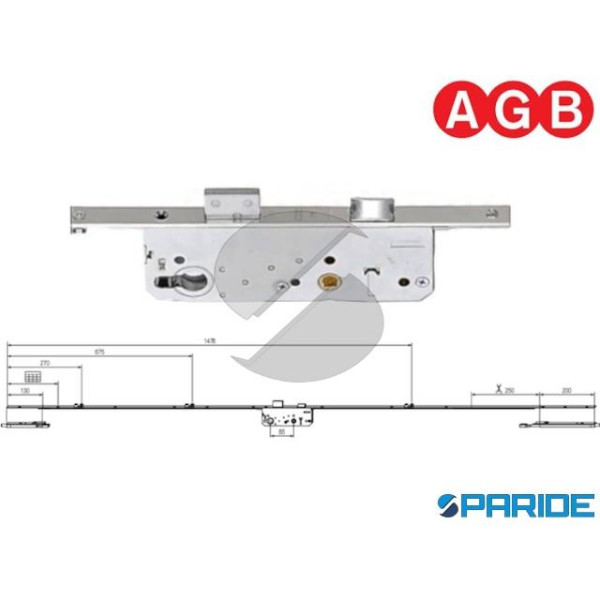 SERRATURA SICURTOP 1686 1900-2150 E 55 F 16 AGB ZI...