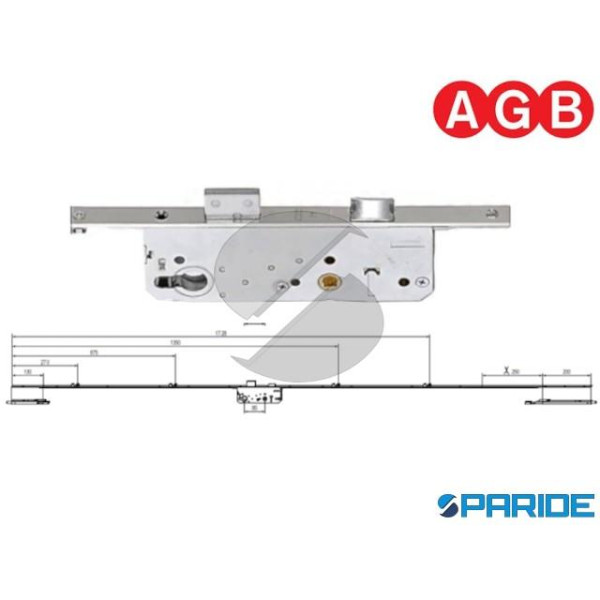 SERRATURA SICURTOP 1687 2150-2400 E 45 F 16 AGB ZI...