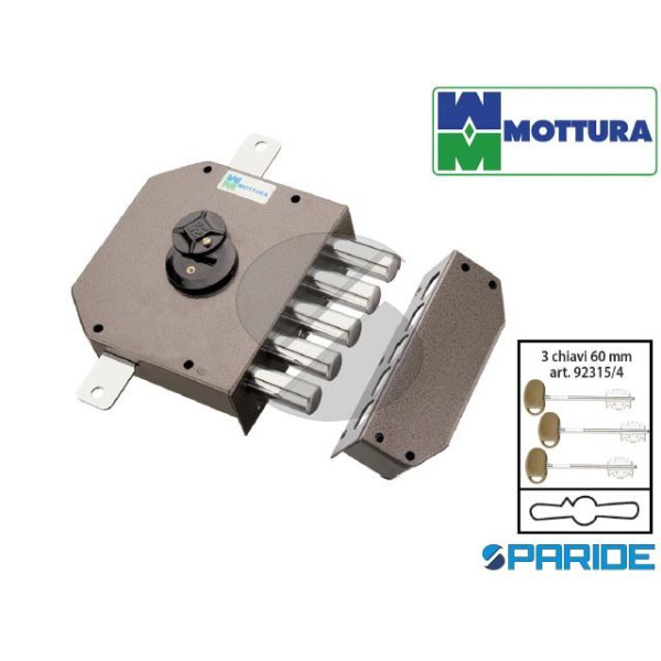 SERRATURA TRIPLICE L 60 20520VDDMX DX MOTTURA DOPP...