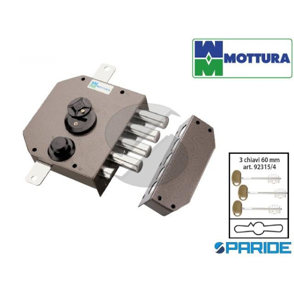 SERRATURA TRIPLICE L 60 20530VDDMX SX MOTTURA DOPP...