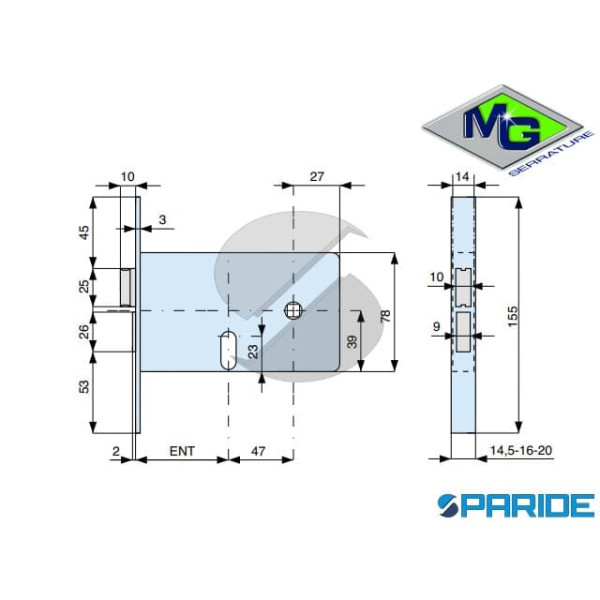 SERRATURE PER FASCE E 70 809702000 MG