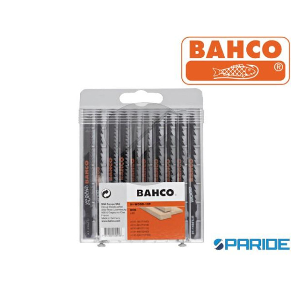 SET 10 LAME HCS 91-WOOD-10P BAHCO PER SEGHETTO ALT...