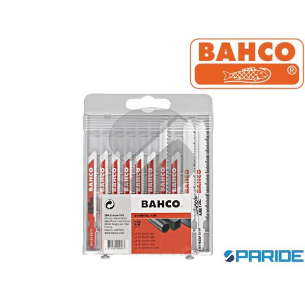 SET 10 LAME HSS-BIM 91-METAL-10P BAHCO PER SEGHETT...