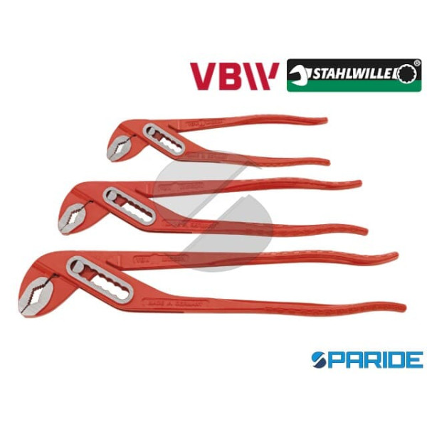 SET 3 PINZE REGOLABILI PER TUBI 966 VBW ROSSE