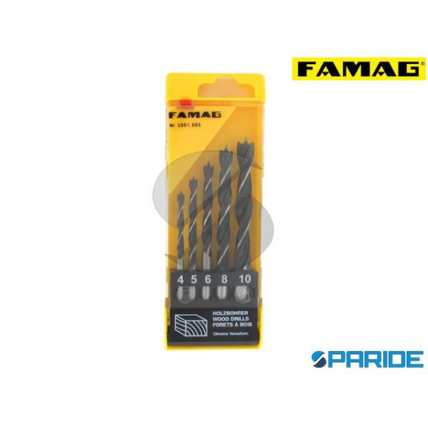 SET PUNTE ELICOIDALI PER LEGNO CV D 4,5,6,8,10 MM ...