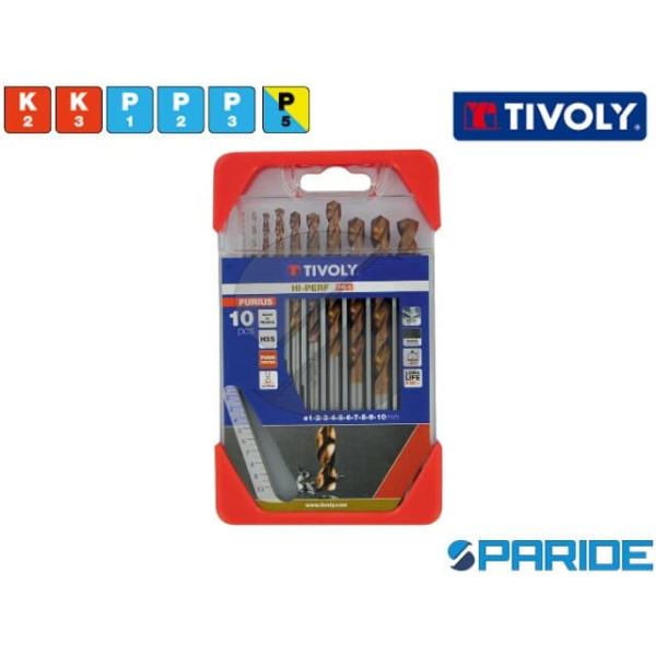 SET PUNTE PER METALLO HSS FURIUS TIVOLY 10 PZ
