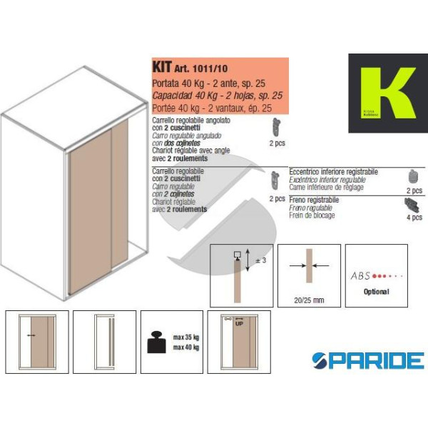 SISTEMA SYSTEM 1011\40 1011\10 SCORREVOLE 2 ANTEE ...