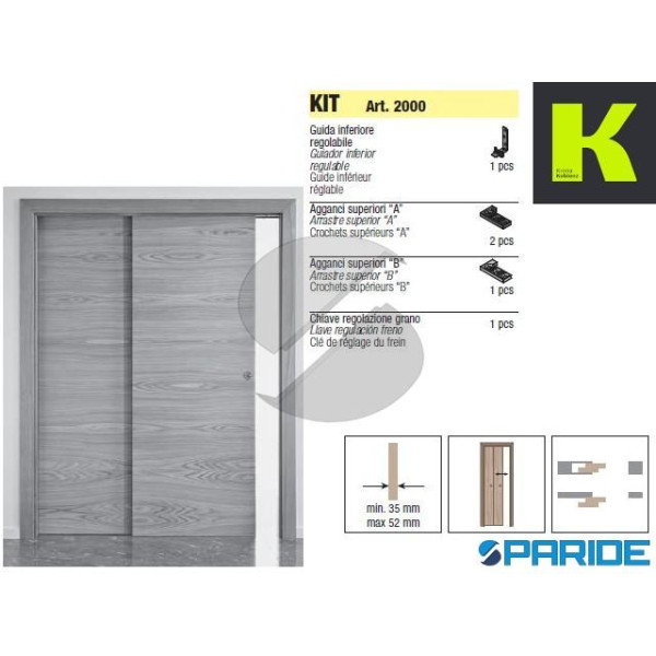 SISTEMA SYSTEM 2000 SCORREVOLE PER PORTE IN LEGNO ...