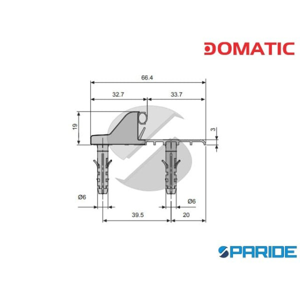 SOGLIA PER PORTE DF9900A L 850 MM DOMATIC