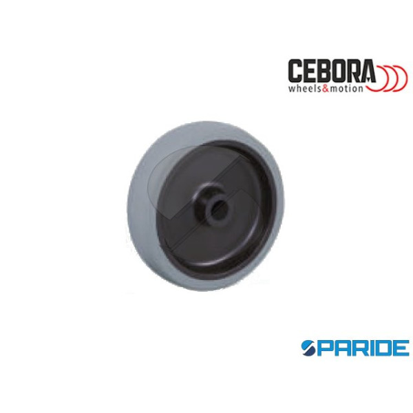 SOLO RUOTA D 63X22 MM CON FORO GOMMA GRIGIA D/7 CE...
