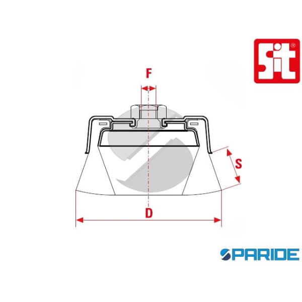 SPAZZOLA A TAZZA D 100 T100 0928 SIT IN FILO ONDULATO INOX 0.30 MM