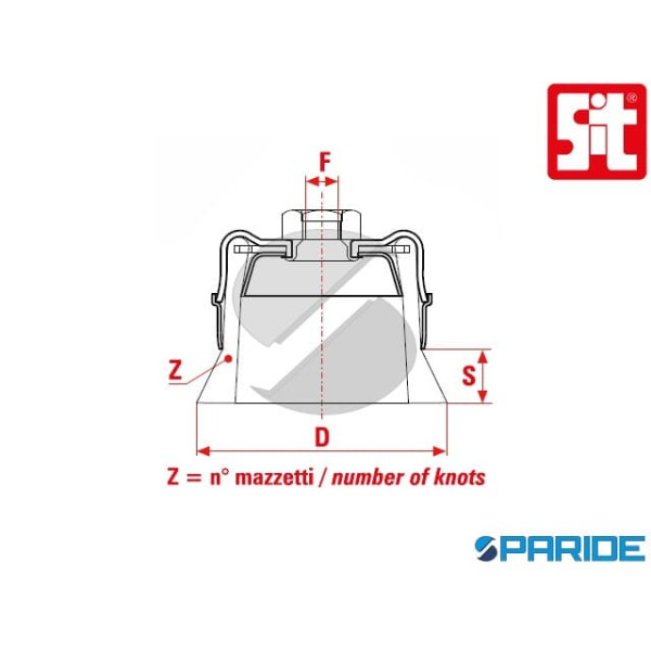 SPAZZOLA A TAZZA D 70 TU71 0242 SIT MAZZETTI RITORTI IN FILO ONDULATO ACCIAIO 0.50 MM