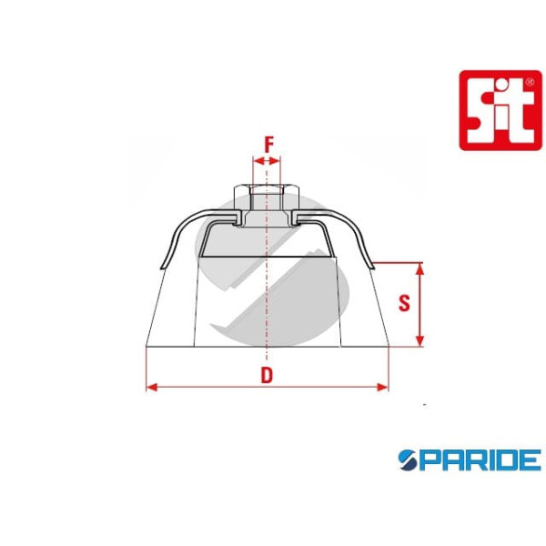 SPAZZOLA A TAZZA D 80 T80 0926 SIT IN FILO ONDULATO INOX 0.30 MM