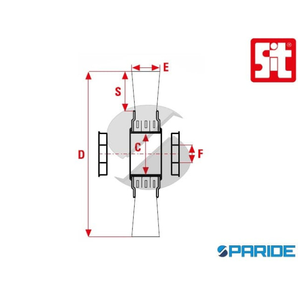 SPAZZOLA CIRCOLARE D 150 MM 4153 0916 SIT IN FILO ONDULATO INOX 0.30 MM