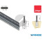 SPAZZOLINO KERF-PILE H 20 MM NERO PER PORTE SCORREVOLI IN LEGNO 2,15 MT SCHLEGEL 9005