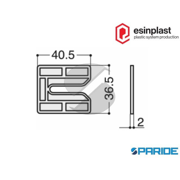 SPESSORE 2 MM PER TELAIO-CONTROTELAIO ESINPLAST