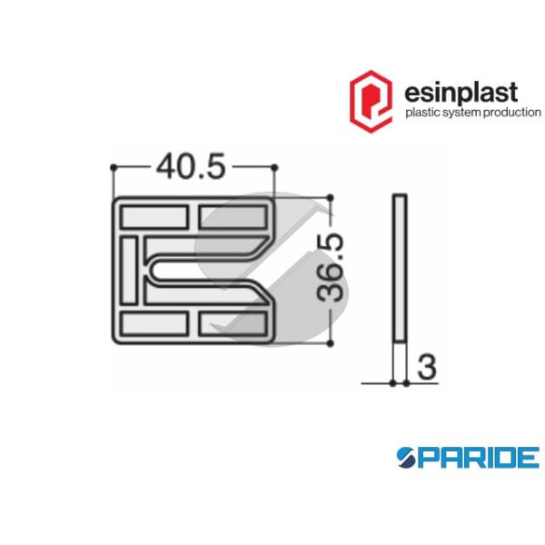 SPESSORE 3 MM PER TELAIO-CONTROTELAIO ESINPLAST