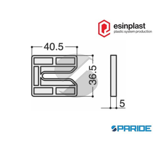 SPESSORE 5 MM PER TELAIO-CONTROTELAIO ESINPLAST