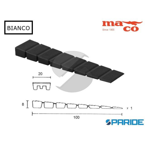 SPESSORE A CUNEO IN PLASTICA BIANCO 0158 MACO PER ...