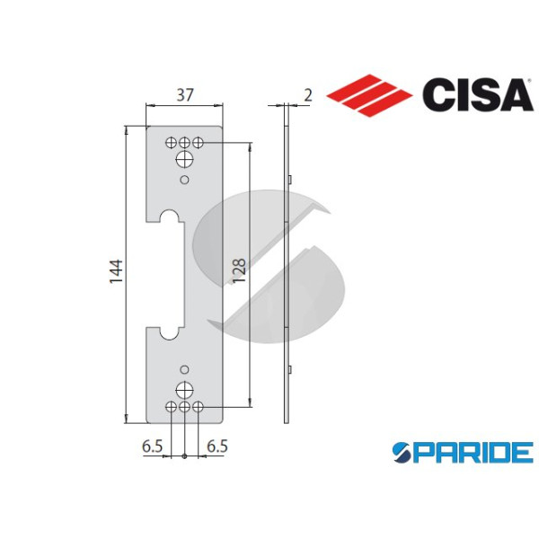 SPESSORE PER INCONTRO ELETTRICO 07089 12 CISA