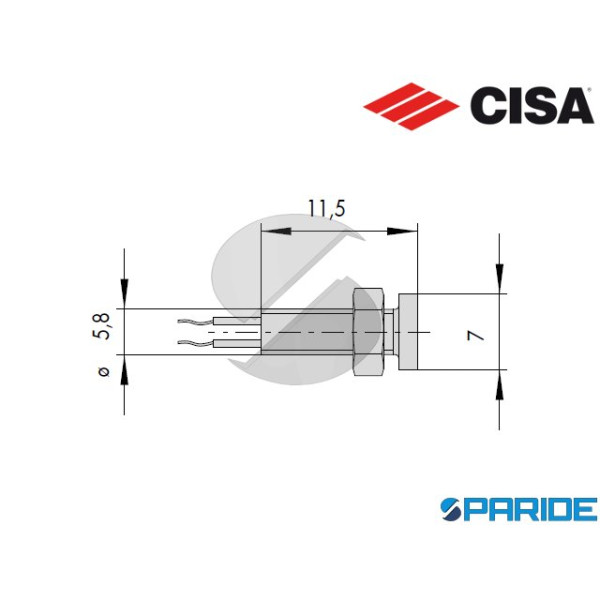 SPIA LED LUMINOSO ROSSO 07126 01 0 CISA