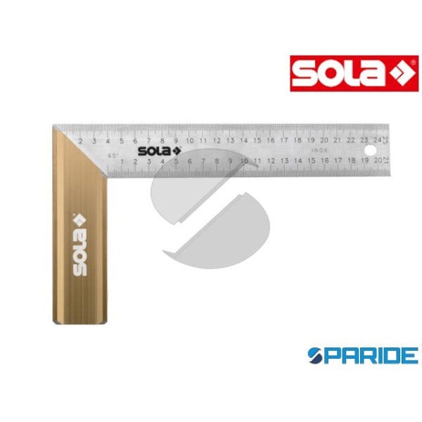 SQUADRA DA FALEGNAME SRB 250X145 MM SOLA IN ALLUMI...