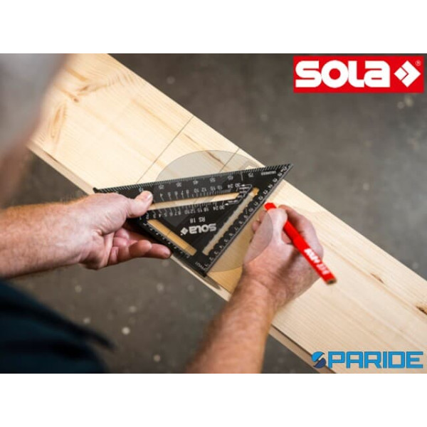 SQUADRA MULTIUSO 185X185 MM RS 18 SOLA IN ALLUMINIO
