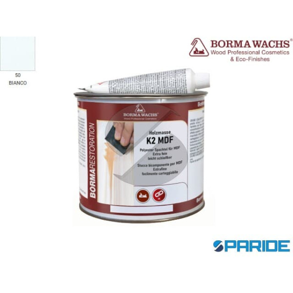 STUCCO BICOMPONENTE ECO HOLZMASSE K2 MDF BIANCO EX...