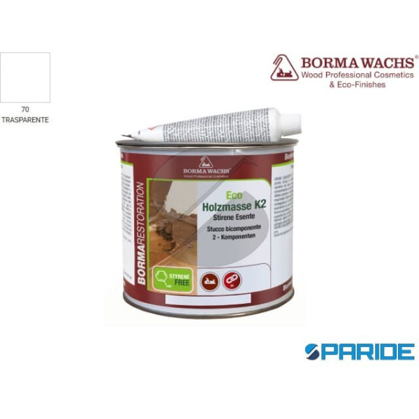 STUCCO BICOMPONENTE ECO HOLZMASSE K2 TRASPARENTE B...